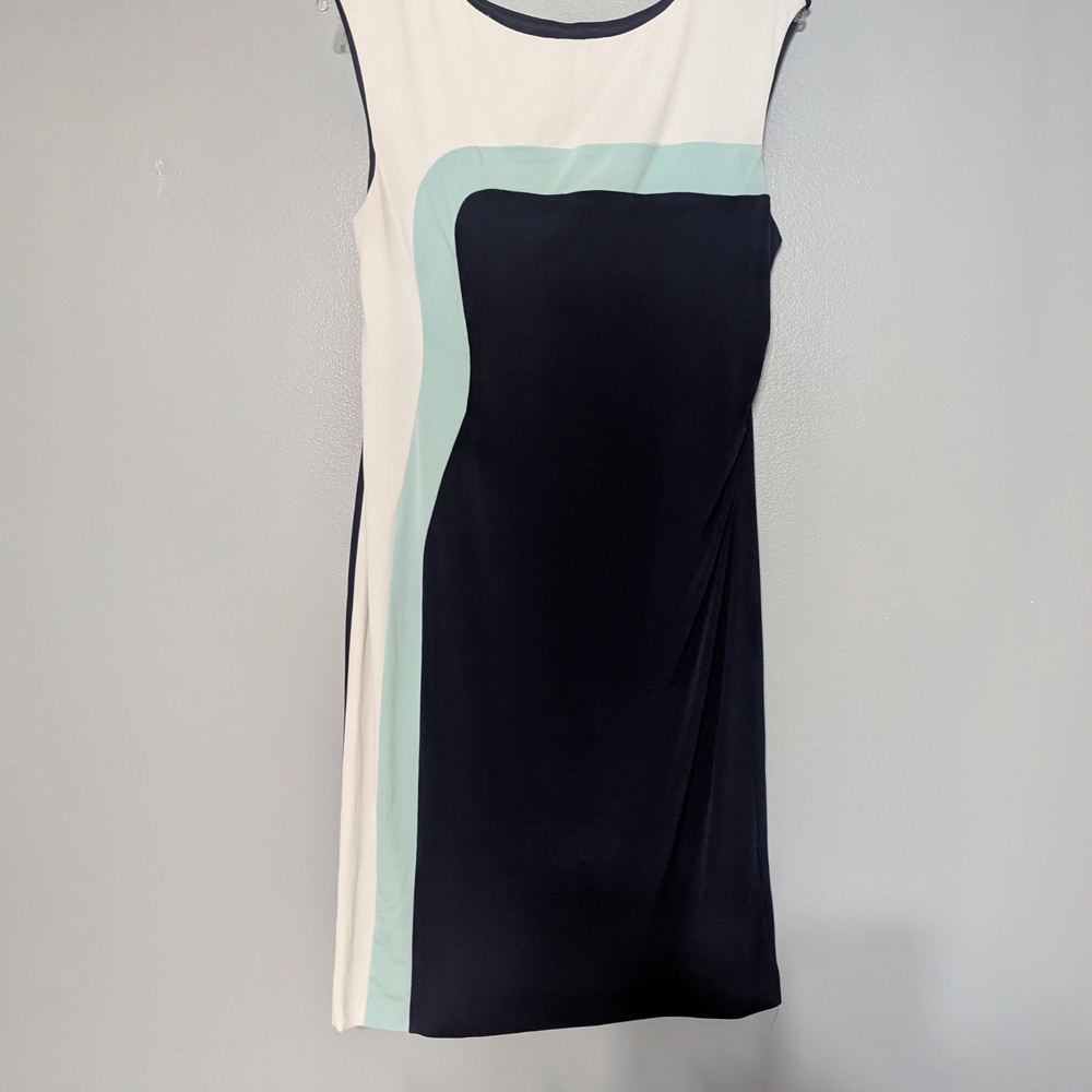 Elegant Navy and Mint Dress